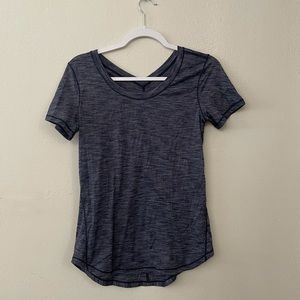 Lululemon navy short sleeve top size 6